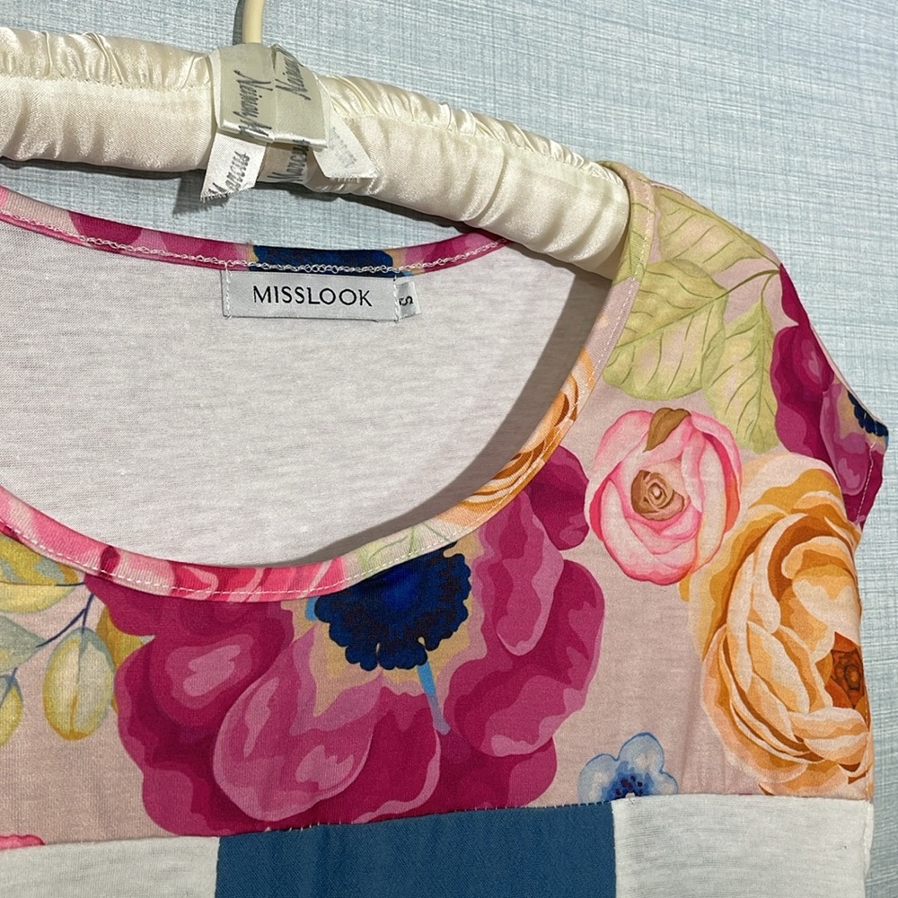 Misslook Patchwork Dress Size Small - image 2